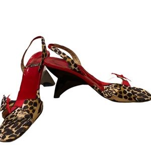 Stuart Weitzman funky kitten heels